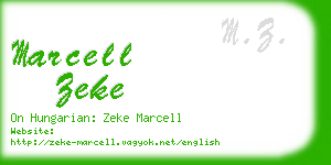 marcell zeke business card